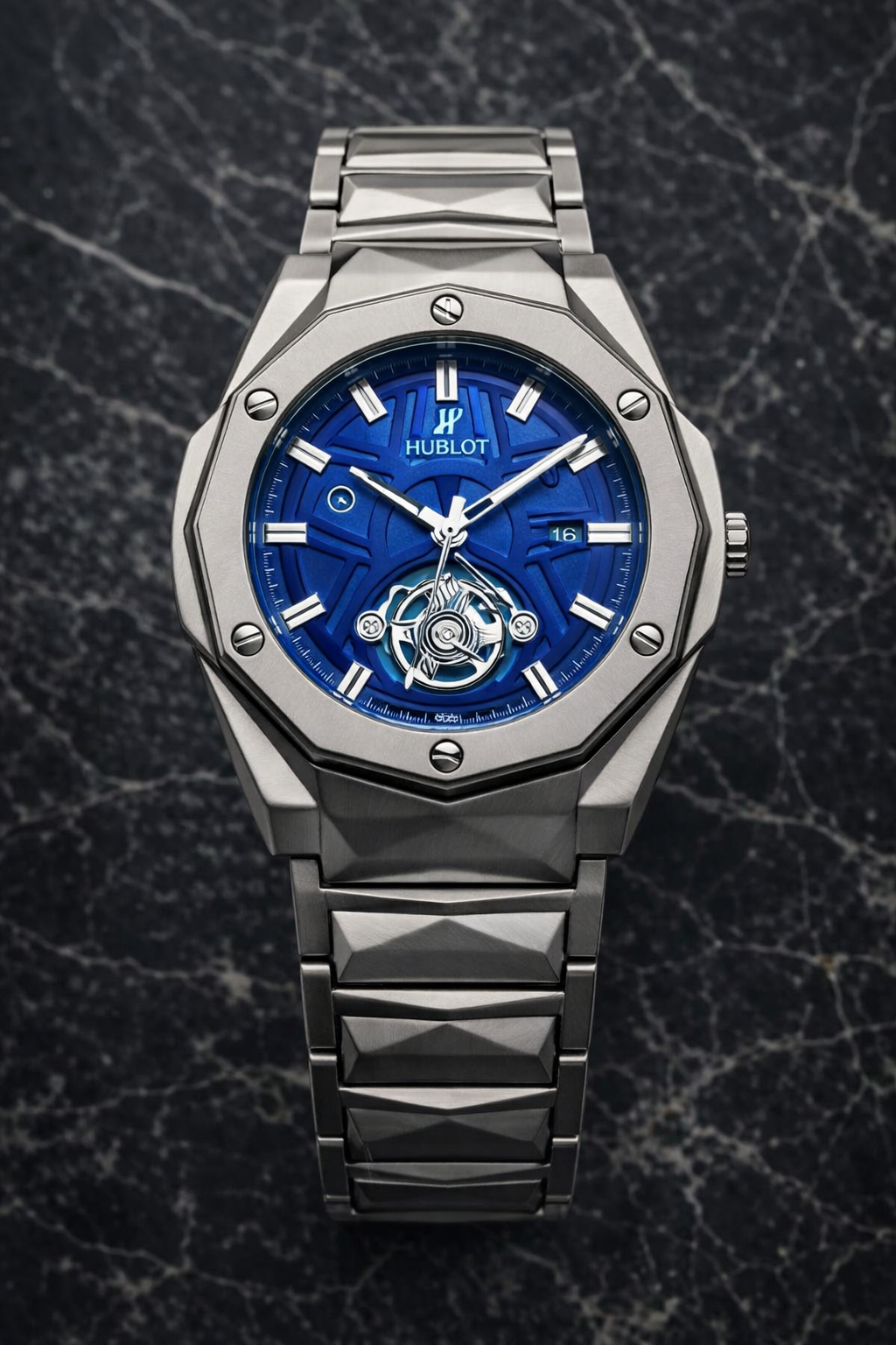 Hublot Diamond-Cut Skeleton Watch