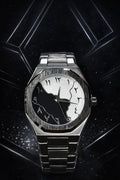 AURA Men's Luxury Watch with Arabic Numerals – Stainless Steel Chain Strap Stylish Wrist Watch for Men